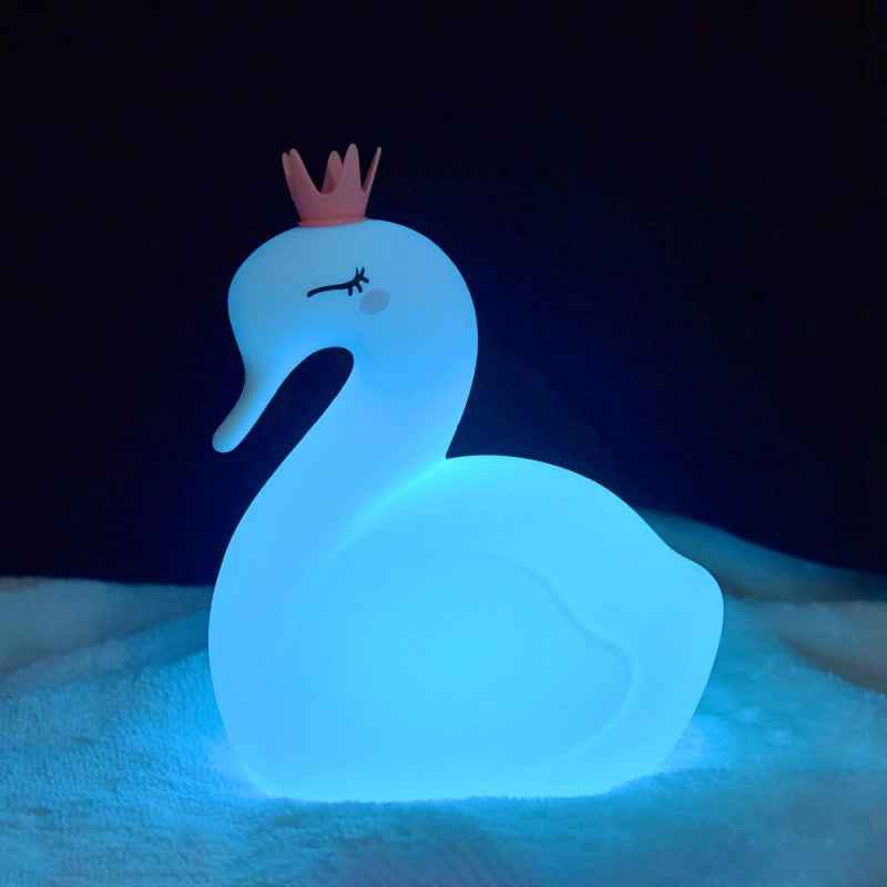 Rechargeable LED Night Light - Swan Shape with Color-Changing Modes