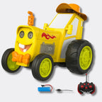 Remote-Controlled Cartoon Tractor Toy - LED Lights