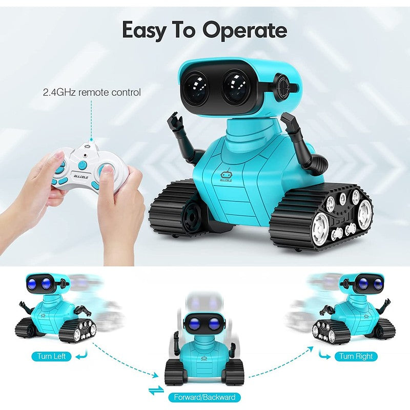 Remote-controlled STEM Toy Robot - Tank Tracks and Poseable Arms