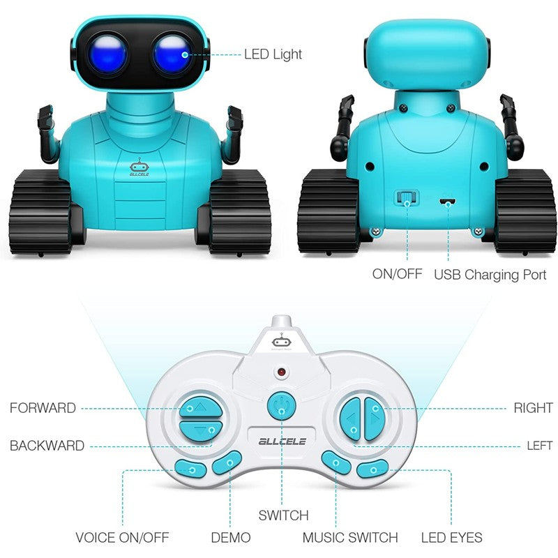 Remote-controlled STEM Toy Robot - Tank Tracks and Poseable Arms