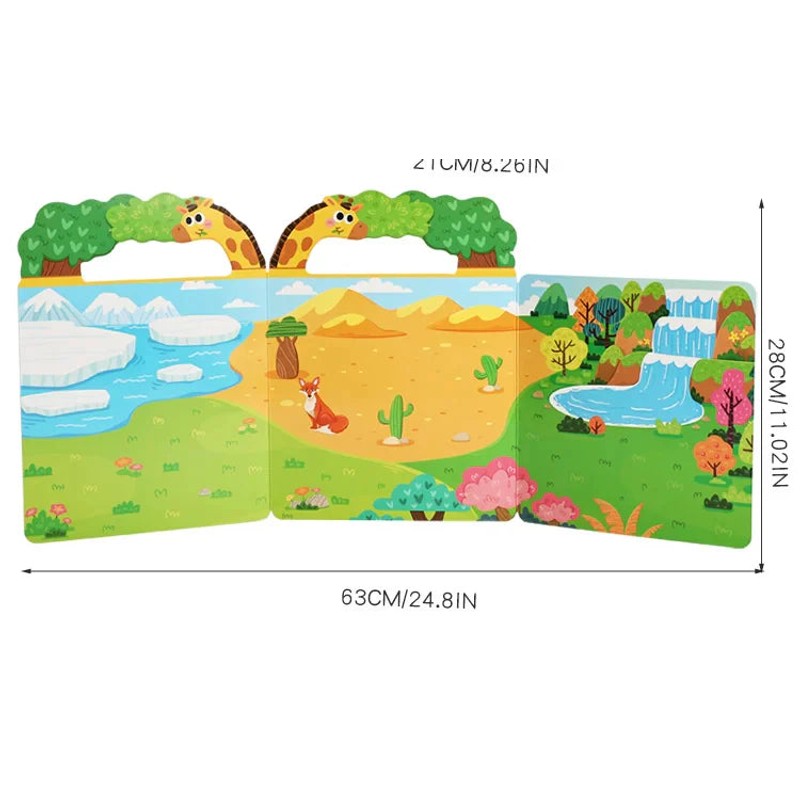 Reusable Sticker Activity Set - Themed Scenes with Carry Case