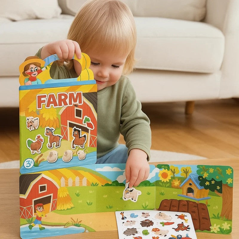 Reusable Sticker Activity Set - Themed Scenes with Carry Case