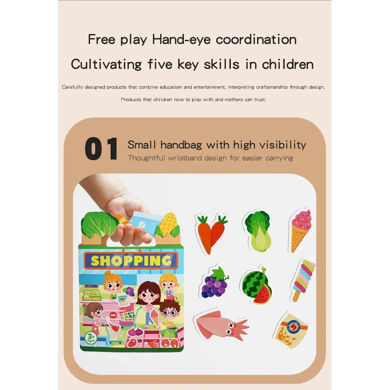 Reusable Sticker Activity Set - Themed Scenes with Carry Case