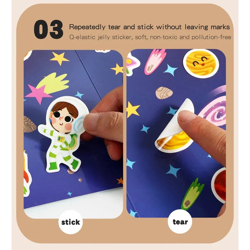 Reusable Sticker Activity Set - Themed Scenes with Carry Case