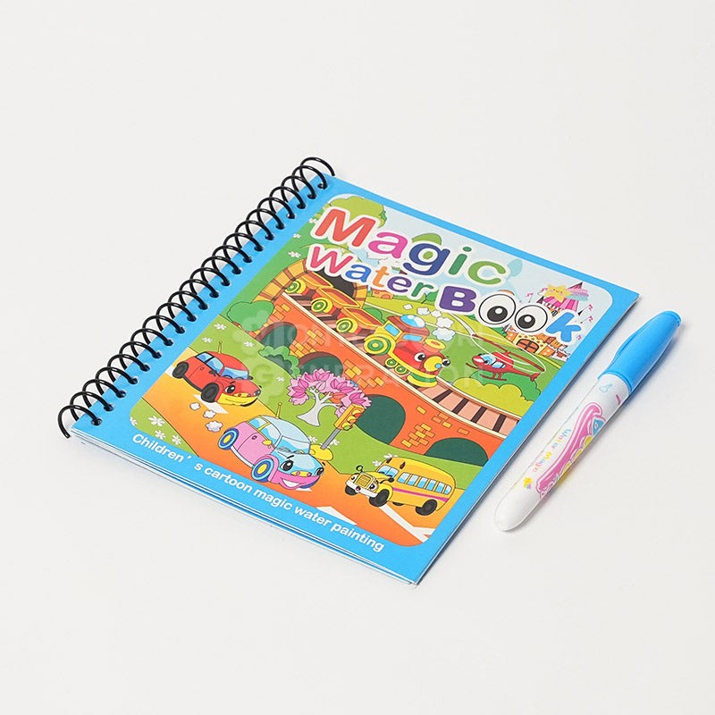 Reusable Water Painting Book Set - Children's Activity Kit with Water Pen