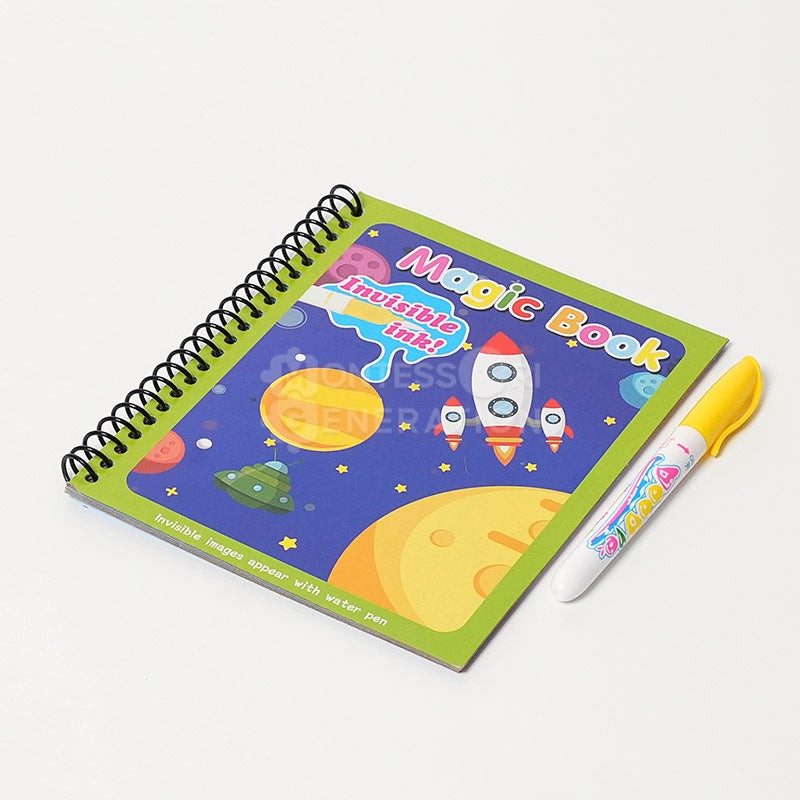 Reusable Water Painting Book Set - Children's Activity Kit with Water Pen