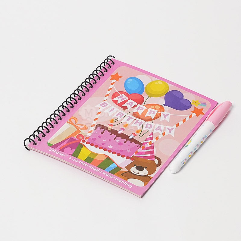 Reusable Water Painting Book Set - Children's Activity Kit with Water Pen