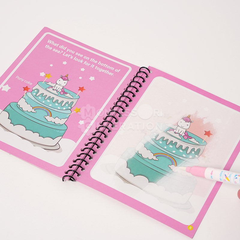 Reusable Water Painting Book Set - Children's Activity Kit with Water Pen