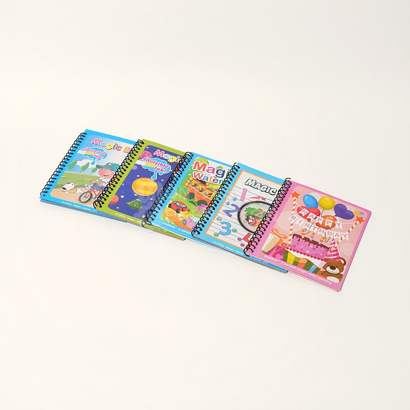 Reusable Water Painting Book Set - Children's Activity Kit with Water Pen