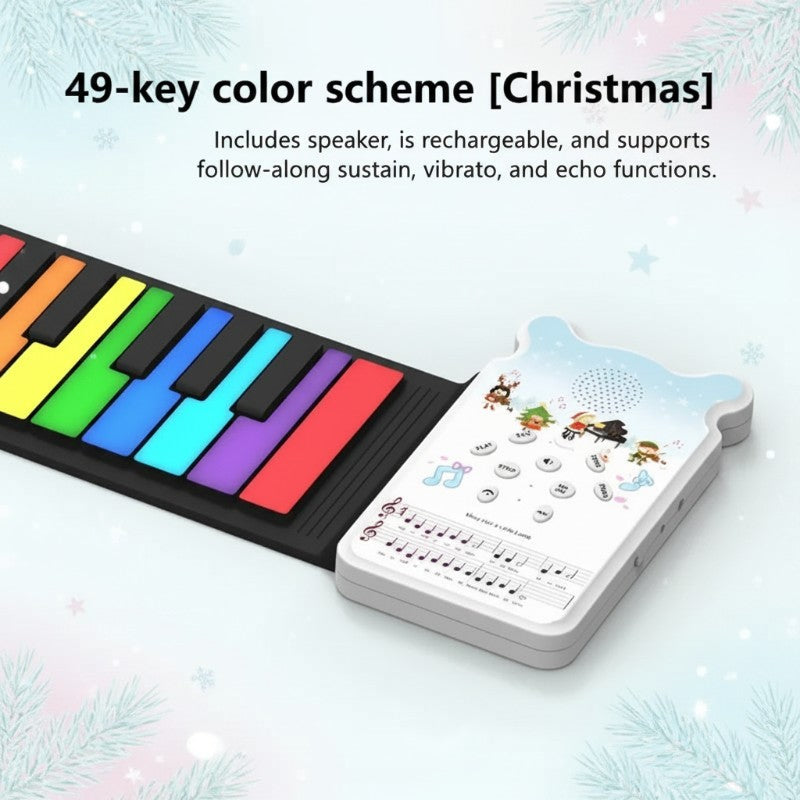 Roll-up Electronic Piano - Colour-coded Keys