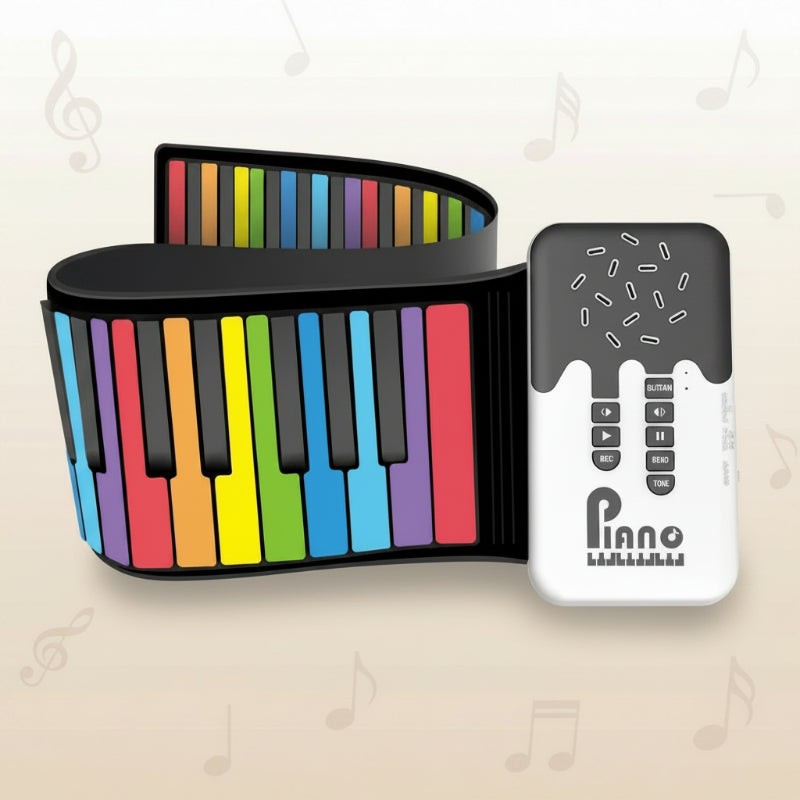 Roll-up Electronic Piano - Colour-coded Keys