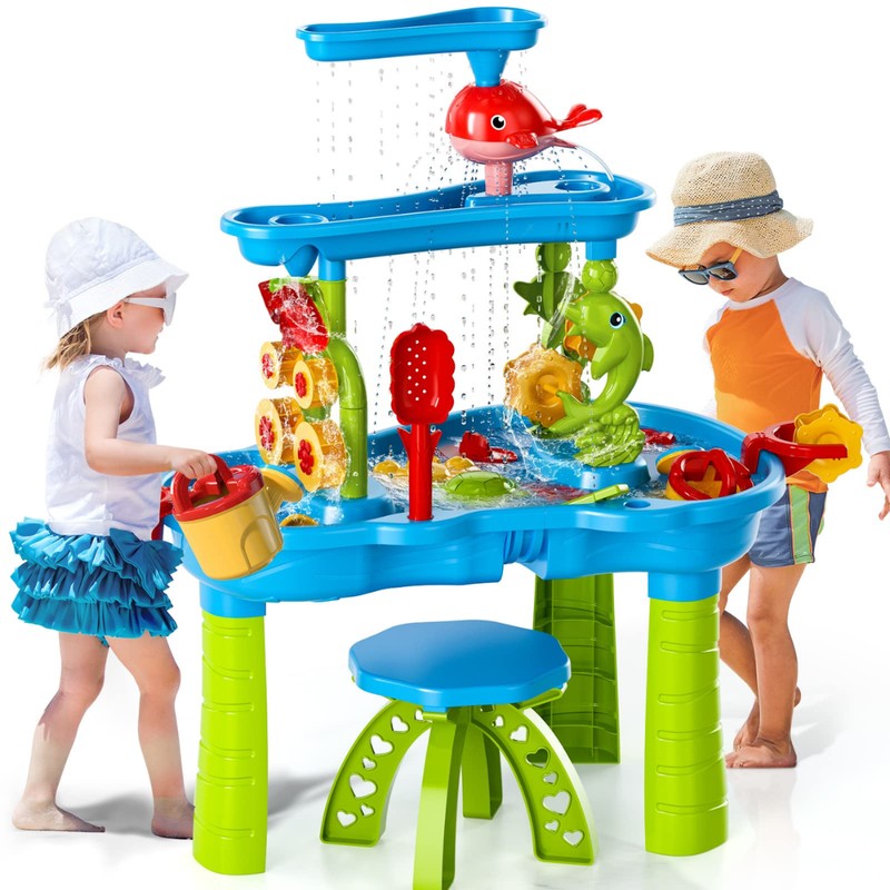 Sand and Water Play Table with Three Play Levels