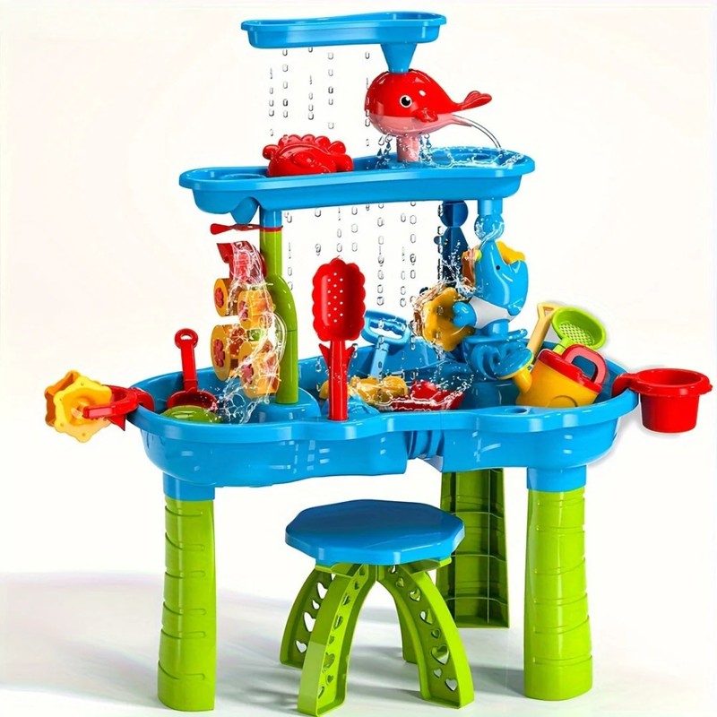 Sand and Water Play Table with Three Play Levels