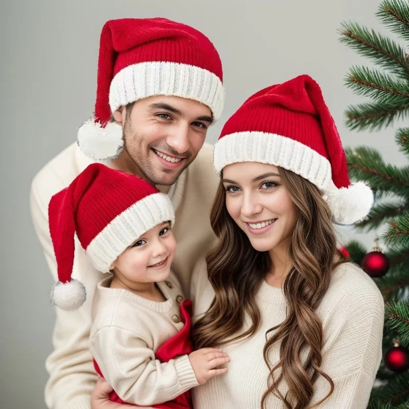 Santa Hat - Pointed Flopped Top with Pompom
