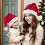 Santa Hat - Pointed Flopped Top with Pompom