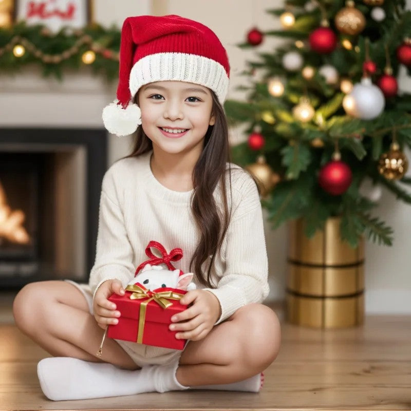 Santa Hat - Pointed Flopped Top with Pompom