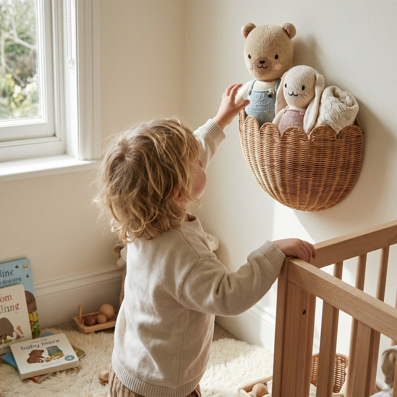 Scalloped Wall Basket - Nursery Storage