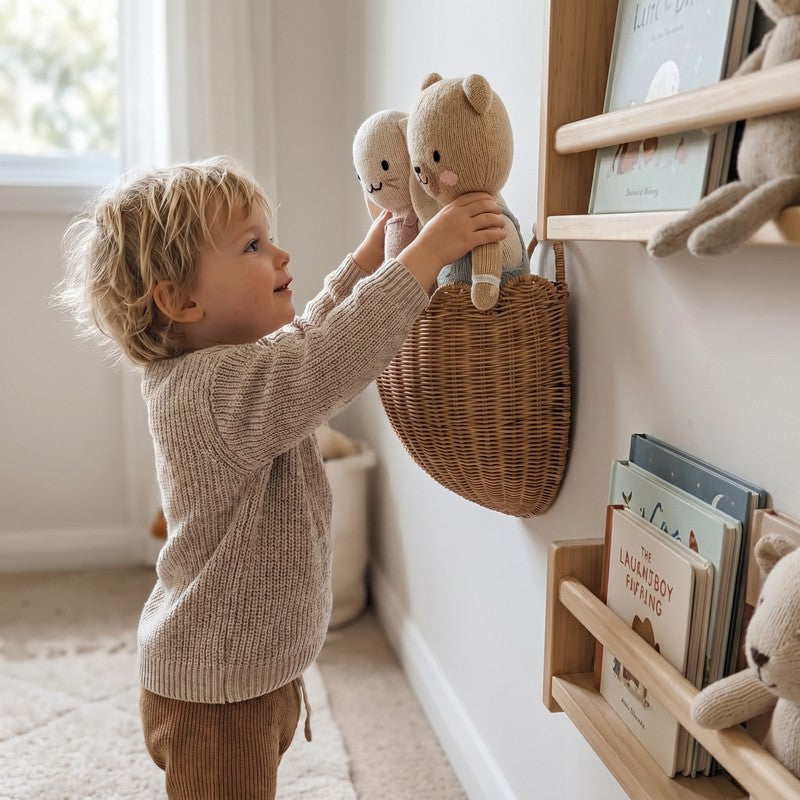 Scalloped Wall Basket - Nursery Storage