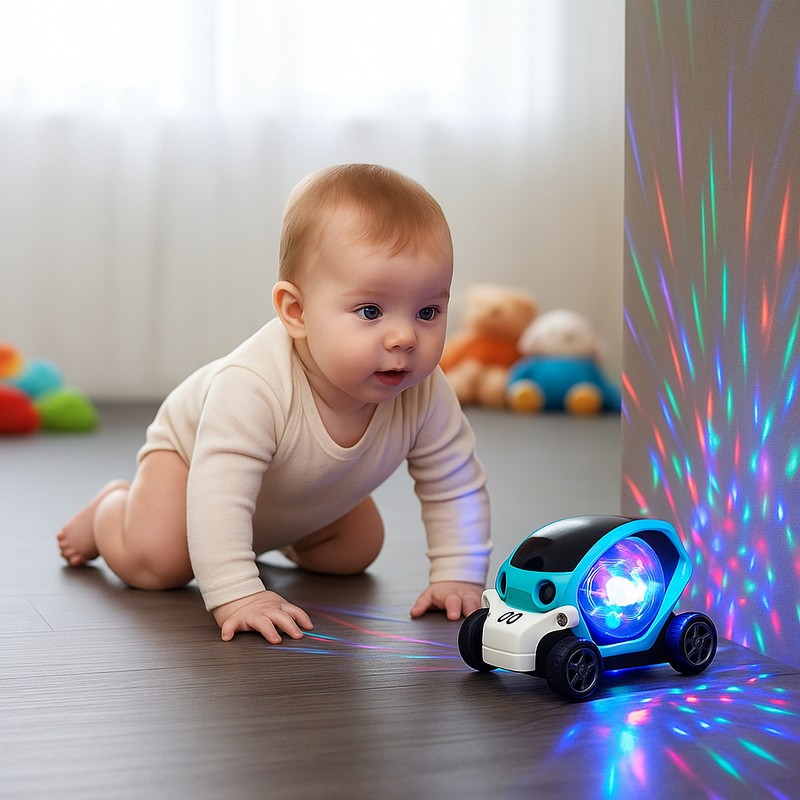 Self-Driving Stunt Toy Car with LED Lights
