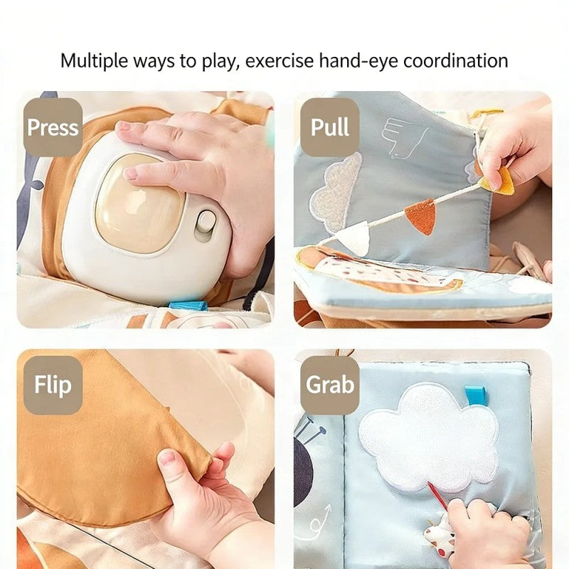 Sensory Cloth Book - 3D Touch-and-Feel Interactive Elements