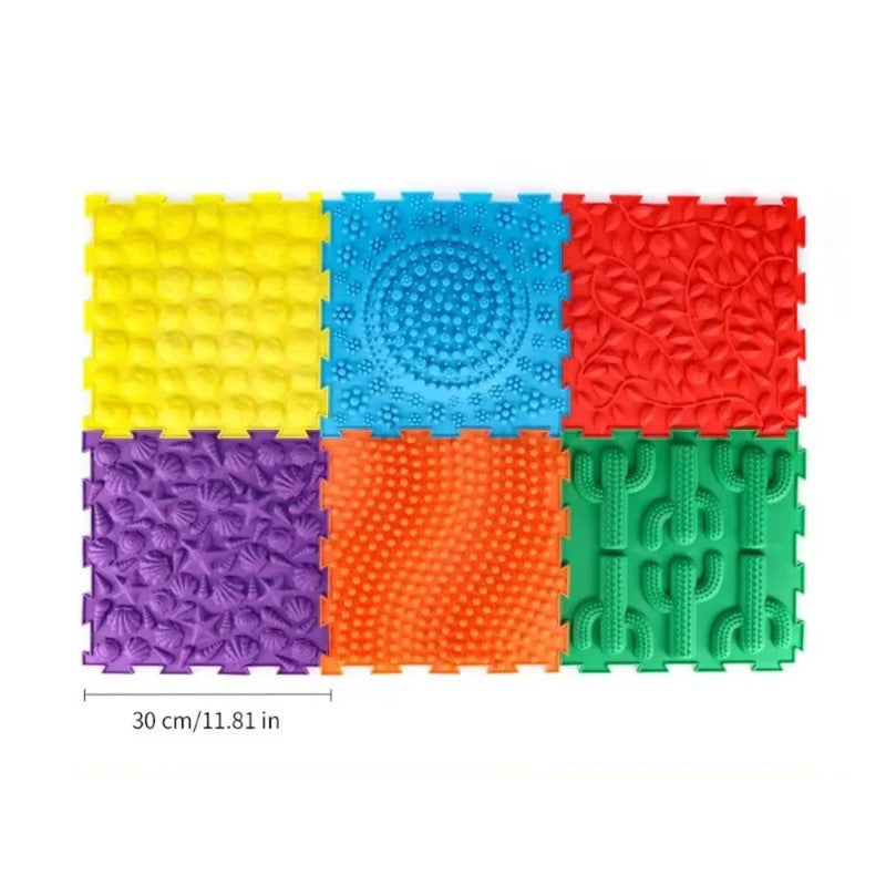 Sensory Floor Tiles - Interlocking Puzzle-Edge Tactile Mat