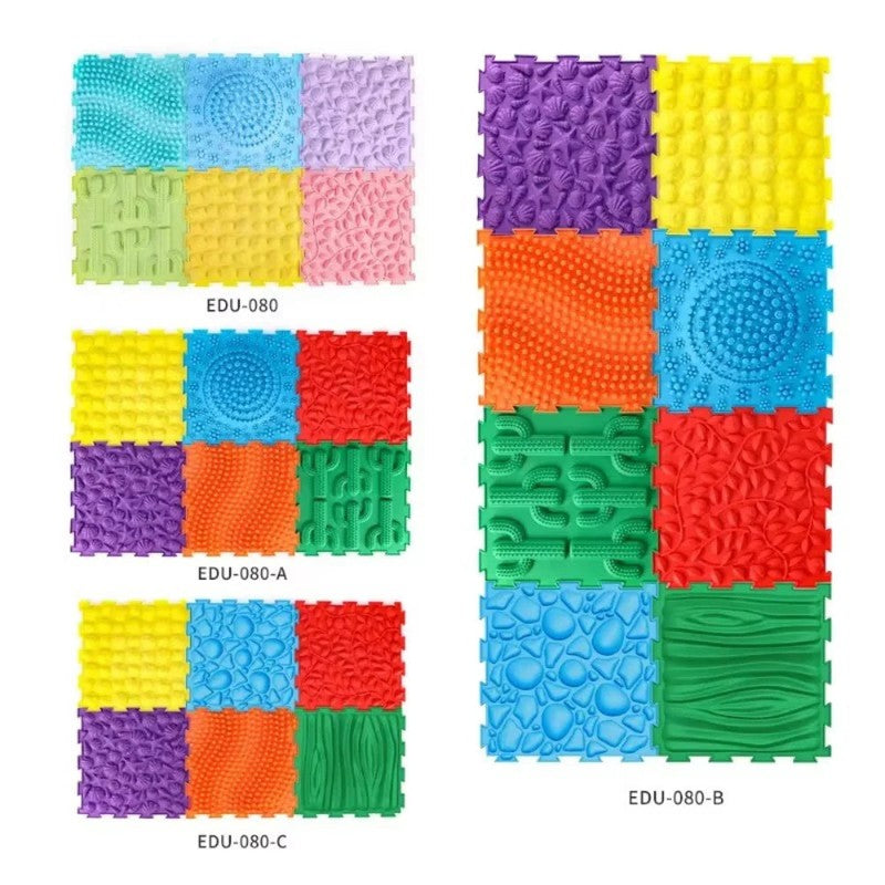 Sensory Floor Tiles - Interlocking Puzzle-Edge Tactile Mat