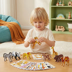 Set 3D Cartoon Puzzle Set - Animal and Vehicle Figures