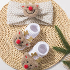 Set Baby Headband and Socks - Christmas Cartoon