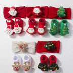 Set Baby Headband and Socks - Christmas Cartoon