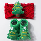 Set Baby Headband and Socks - Christmas Cartoon