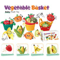 Set Fruit and Vegetable Figures with Fabric Baskets