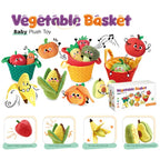 Set Fruit and Vegetable Figures with Fabric Baskets
