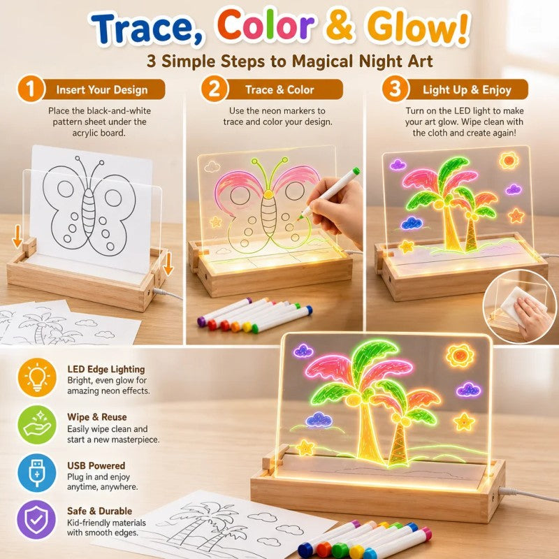 Set: LED Light-Up Drawing Board - Base Panel