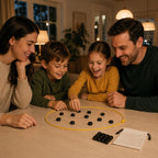 Set Magnetic Strategy Game - Rope Boundary with Round Pieces