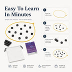 Set Magnetic Strategy Game - Rope Boundary with Round Pieces