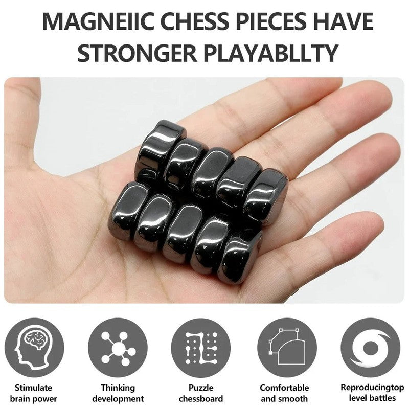 Set Magnetic Strategy Game - Rope Boundary with Round Pieces
