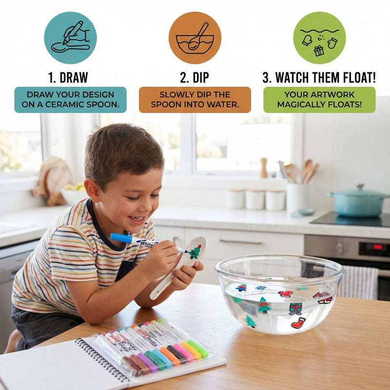 Set of 12 Floating Ink Markers - Water Drawing Set
