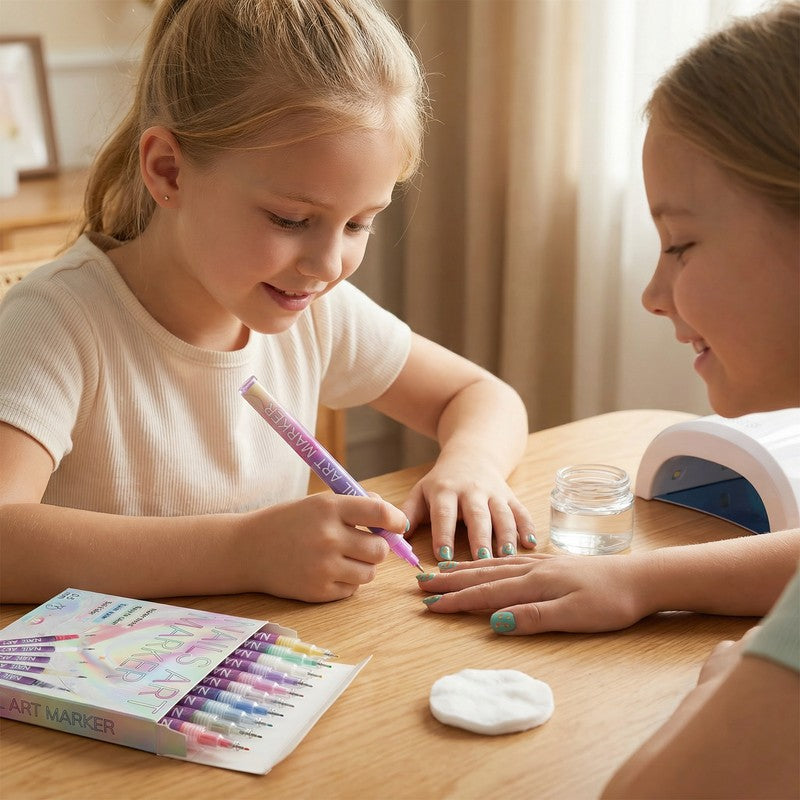 Set of Nail Art Marker Pens - Fine Tip