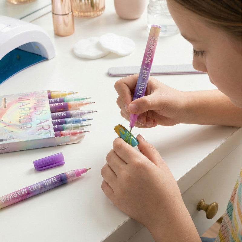 Set of Nail Art Marker Pens - Fine Tip