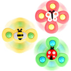 Set of Sensory Spinner Toys with Suction Cups - 3-Piece Set
