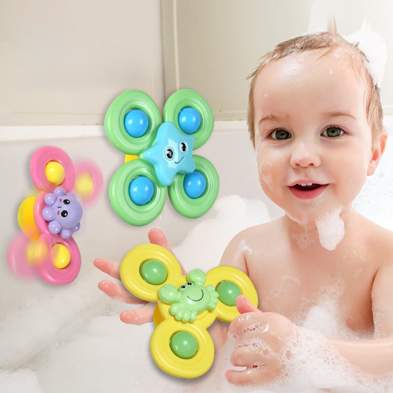 Set of Sensory Spinner Toys with Suction Cups - 3-Piece Set