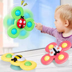 Set of Sensory Spinner Toys with Suction Cups - 3-Piece Set