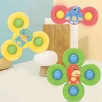 Set of Sensory Spinner Toys with Suction Cups - 3-Piece Set