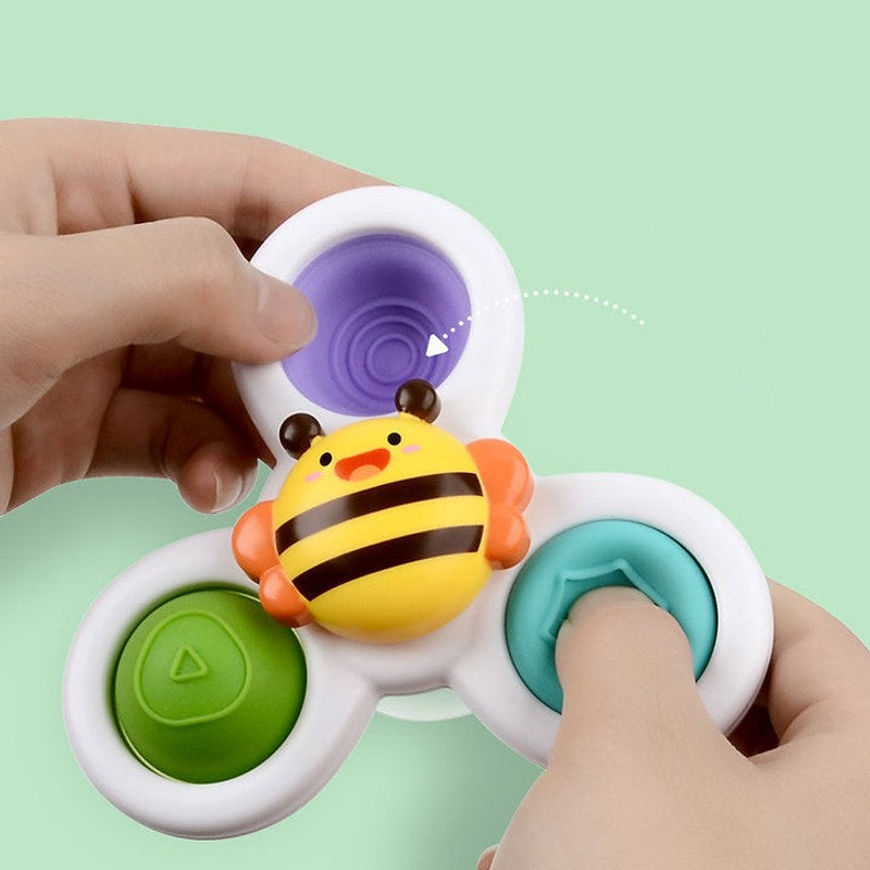 Set of Sensory Spinner Toys with Suction Cups - 3-Piece Set