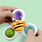 Set of Sensory Spinner Toys with Suction Cups - 3-Piece Set