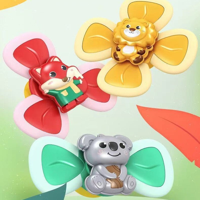 Set of Sensory Spinner Toys with Suction Cups - 3-Piece Set