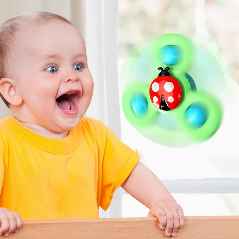 Set of Sensory Spinner Toys with Suction Cups - 3-Piece Set