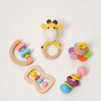 Set of Wooden Rattles - Montessori Baby Toy Kit