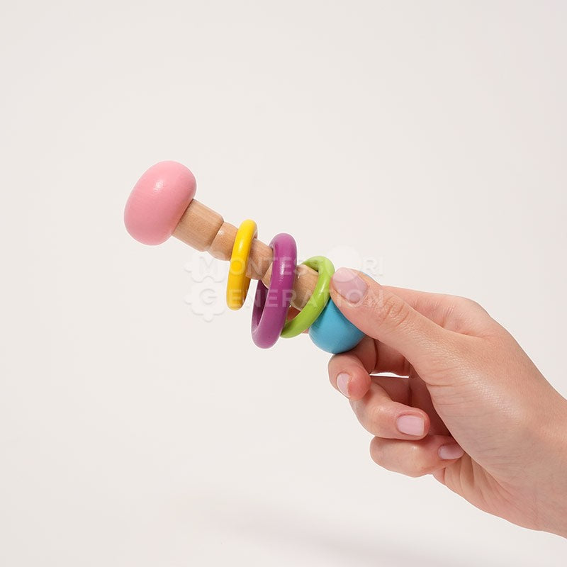 Set of Wooden Rattles - Montessori Baby Toy Kit