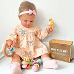 Set of Wooden Rattles - Montessori Baby Toy Kit